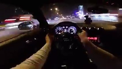 Lunatic driver heavy traffic