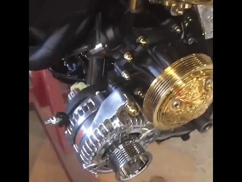 MG! 24K Gold plated Toyota 2JZ by RM Polishing & Gold Plating! Completely hand engraved, no machines!