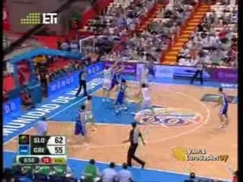 Incredible Greece wins Slovenia 63-62 Eurobasket2007