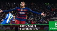 Neymar turns 25