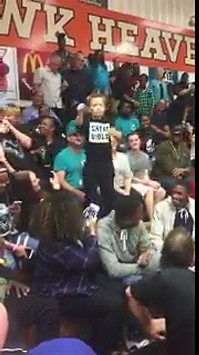 little boy came to a high school basketball game and dropped 40 & 10 from the bleachers