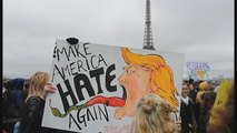 Parisinos protestan contra el veto migratorio de Donald  Trump