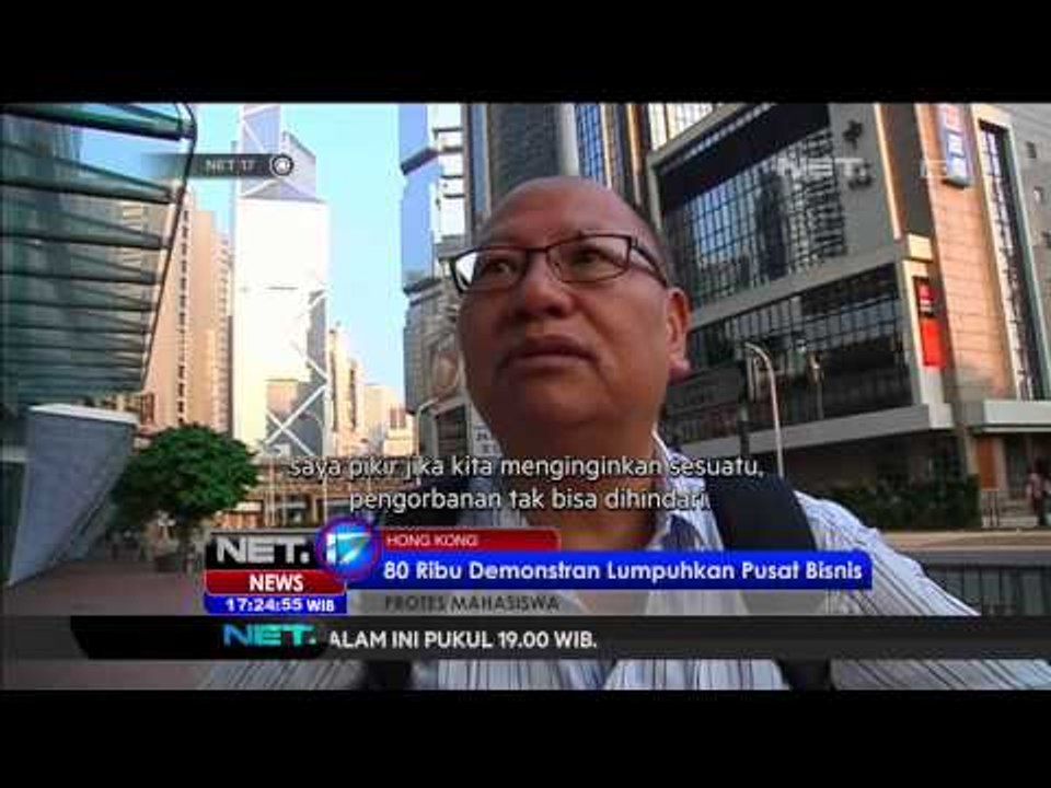 80 ribu demonstran di Hongkong matikan aktifitas bisnis di pusat kota - NET17