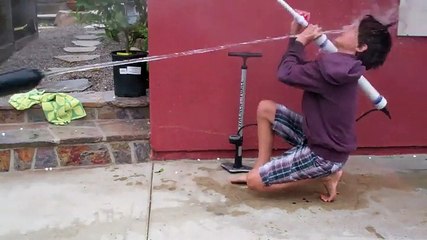 Homemade PVC Water Bazooka Fail