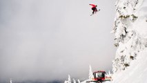 Snowboarder Bombs Huge Gap | Literally Out Of Service |  Skuff TV Snow