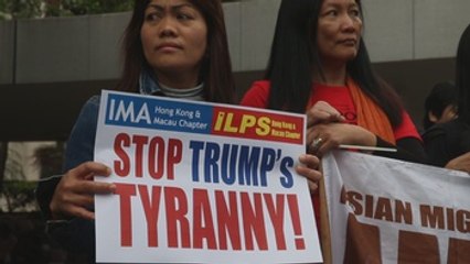 Las mujeres lideran en Hong Kong la segunda marcha antiTrump