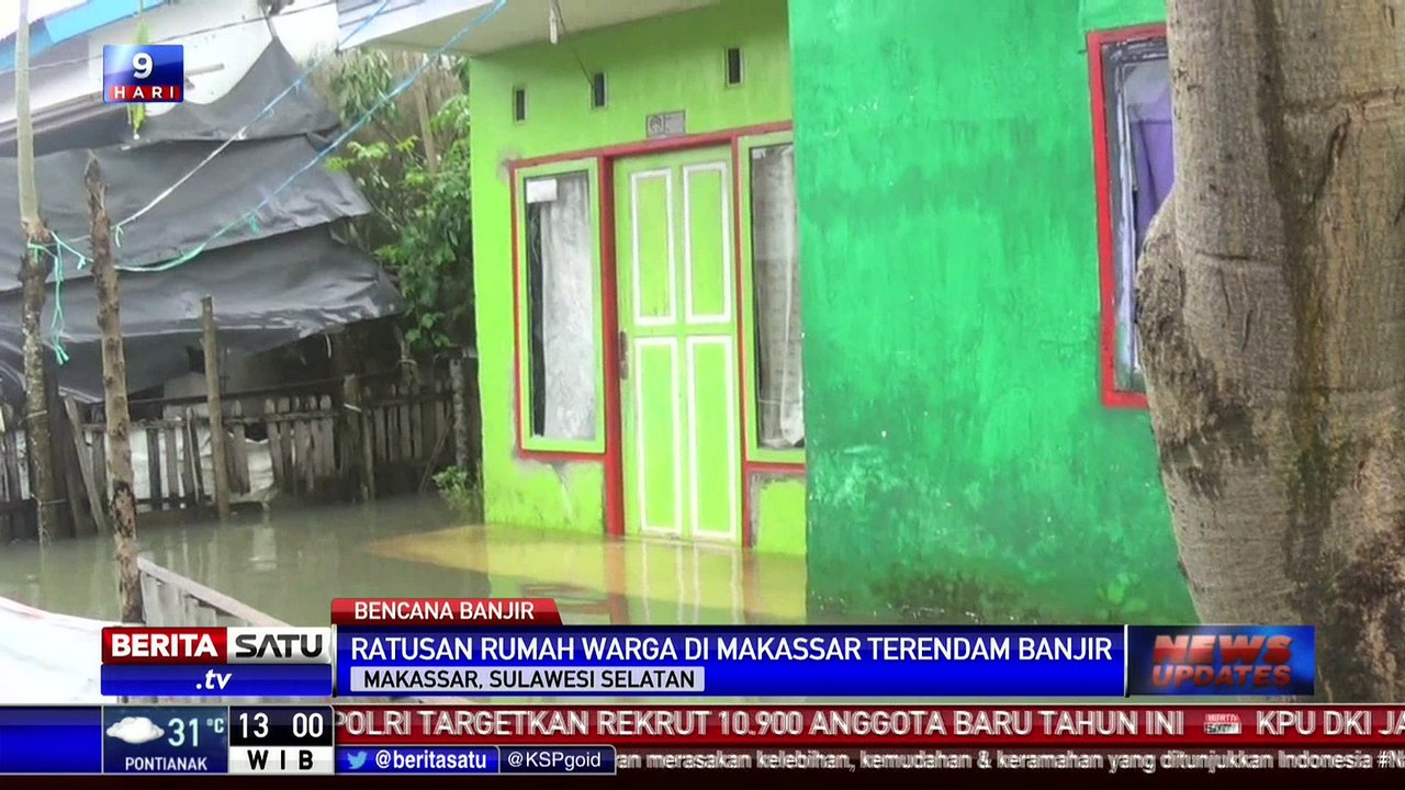 Ratusan Rumah Warga Di Makassar Terendam Banjir