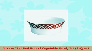 Mikasa Ikat Red Round Vegetable Bowl 212Quart c6086523
