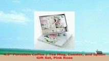 49 Porcelain Coffee  Tea Mug Coaster and Spoon Gift Set Pink Rose 1f91bcb2