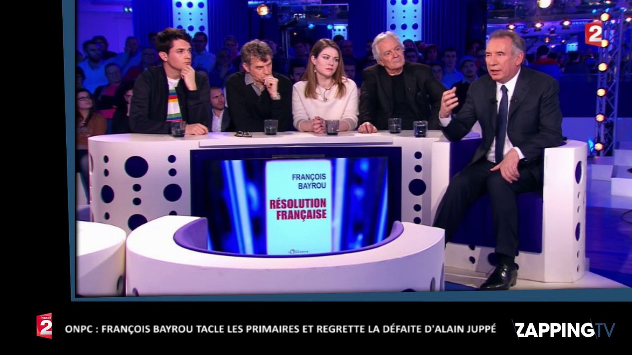 ONPC : François Bayrou tacle les primaires et regrette la défaite d'Alain Juppé (vidéo)