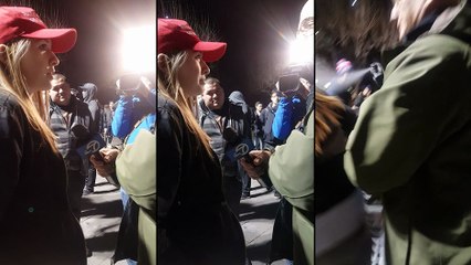 Cette femme pro-Trump se fait gazer à la fin de son interview