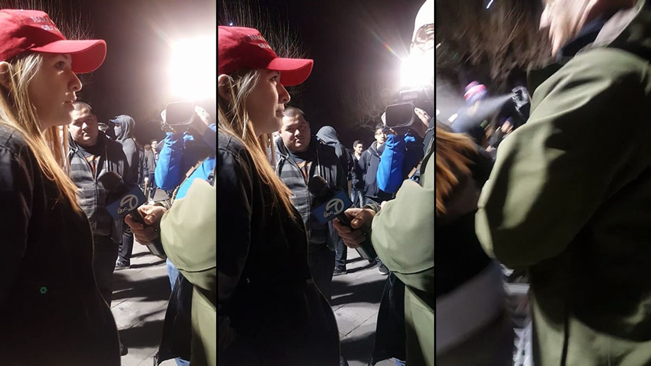 Cette femme pro-Trump se fait gazer à la fin de son interview
