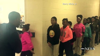 Students Funny Handshake Before Class