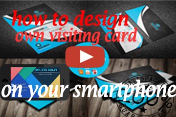 Make your own designing visiting card on your smartphone free