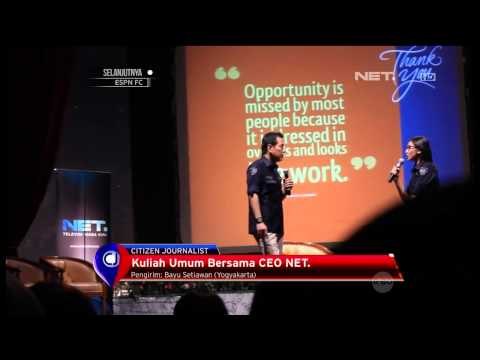 Kuliah Umum Bersama CEO NET Wishnutama di MMTC Yogyakarta -NET24