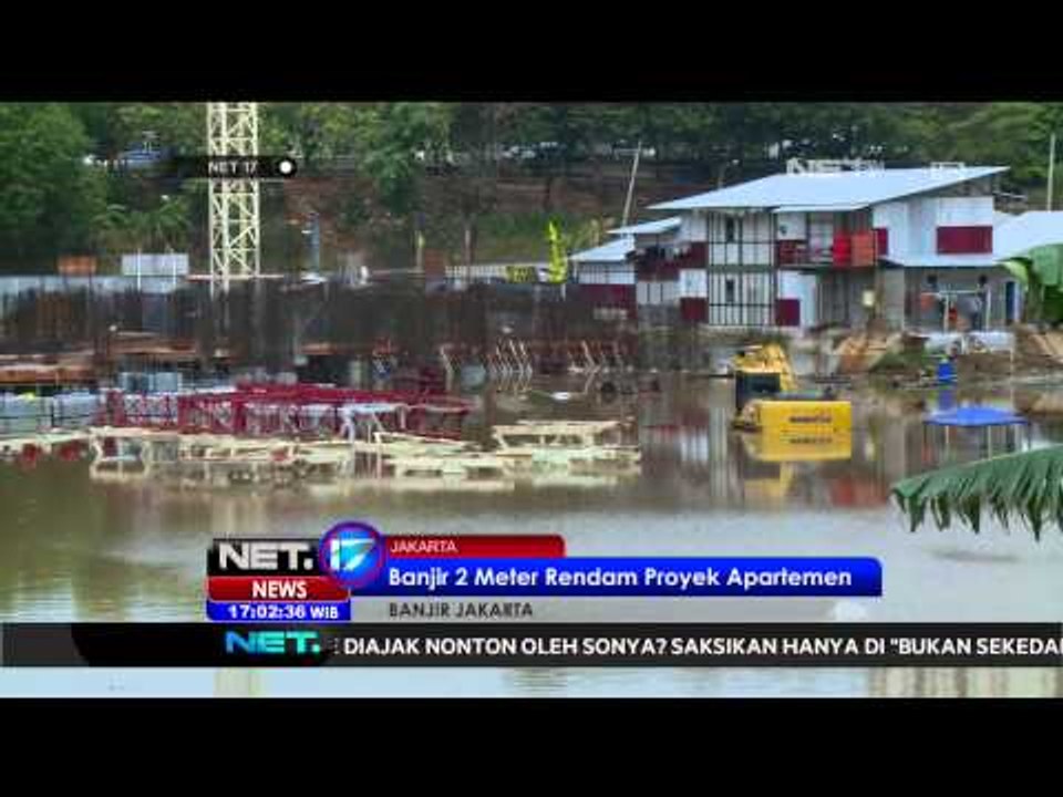 Hujan deras buat sejumlah kawasan Gunung Sahari Jakarta terendam banjir - NET17