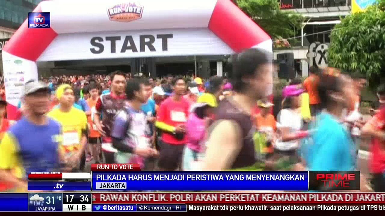 Run To Vote, Ajang Lari Marathon Sekaligus Sosialisasi Pilkada