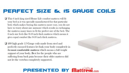 Home Life Comfort Sleep 6″ Mattress review