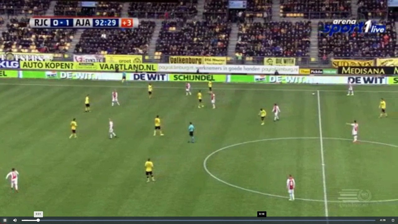 Younes Goal - Roda JC Kerkrade vs Ajax 0-2  05.02.2017 (HD)