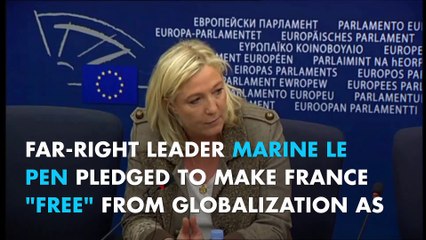 France elections: Le Pen pledges 'freedom' in presidential campaign