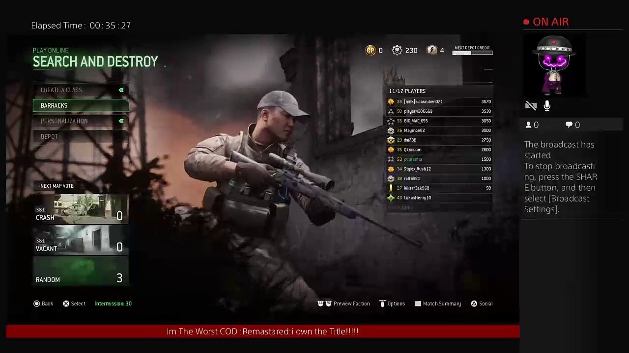 COD:Remastared:Daily Live Stream#1 (8)