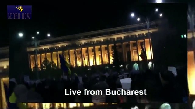 Anti-government protests in the Romanian capital Bucharest