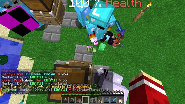 Minecraft Lunar Factions Ep 2: 20 IRON GOLEM SPAWNERS FROM A KEY!