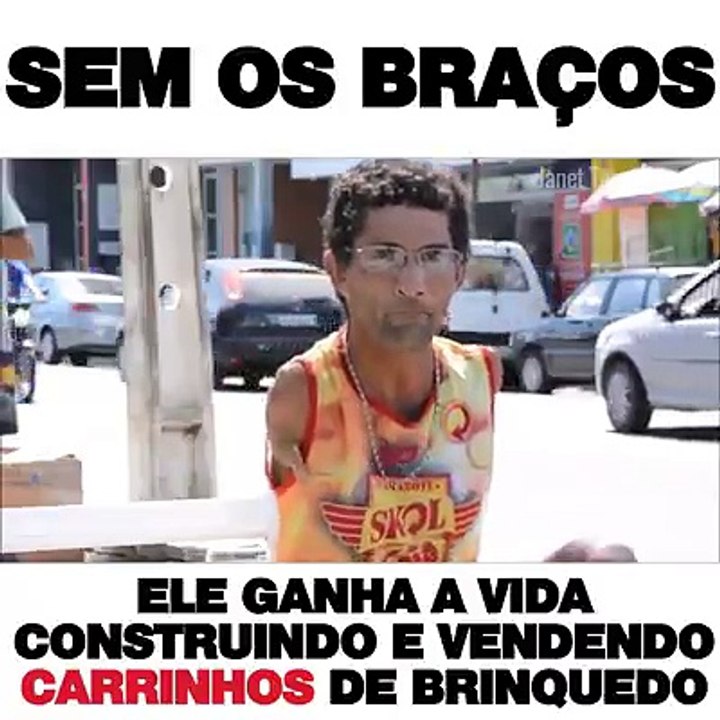 Emocionante - Mesmo Sem Os Braços este Homem Vai te  Supreender