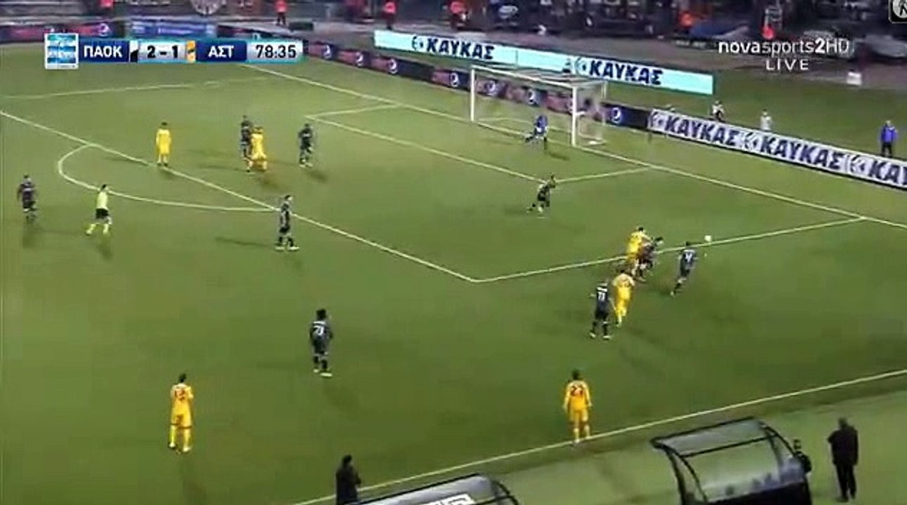 Michalis Manias Goal HD - PAOK	2-2	Asteras Tripolis 05.02.2017