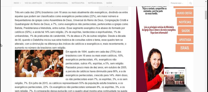 44% Dos Evangélicos São Ex-Católicos