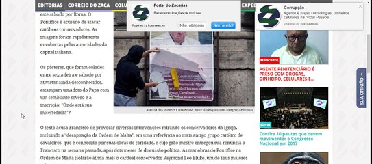 Pôsteres em Roma acusam Papa de perseguir católicos conservadores