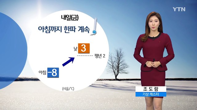 [날씨] 내일 아침까지 '꽁꽁'...낮부터 기온 올라 / YTN (Yes! Top News)