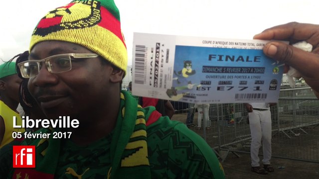 CAN 2017: l'ambiance des supporters avant la finale Egypte-Cameroun