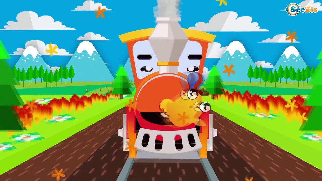 Learn numbers with the Train. Cartoons with Tra...