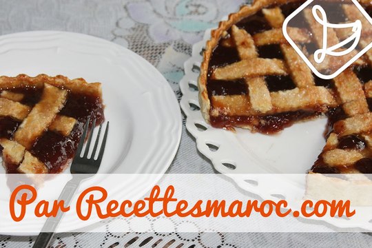 Tarte à la Confiture (Crostata) - Jam Filled Tart - طورطة ايطالية كروسطاطا بالمربى