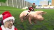 AMAZING FROG SANTA rides DEMON PIG! MERRY FARTING CHRISTMAS! Blimp Crashing 3x Rollover_2