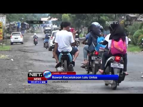 Jalan raya di Ciamis rusak parah - NET5