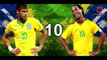 Neymar Jr. vs Ronaldinho Gaúcho - Top 10 Skills & Dribles