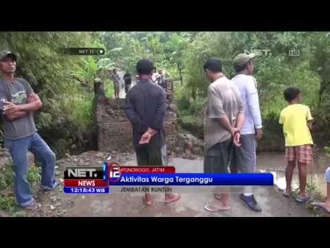 Diterjang banjir sebuah jembatan di Madiun timur putus total - NET12