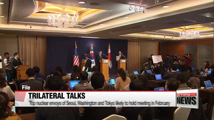 下载视频: Top nuclear envoys of S. Korea, U.S. and Japan likely to hold meeting this month