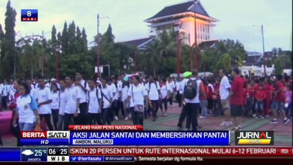 Hari Pers di Ambon Diisi Bersih-bersih Pantai