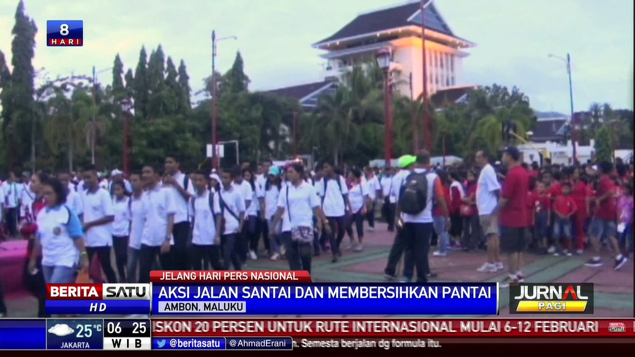 Hari Pers di Ambon Diisi Bersih-bersih Pantai