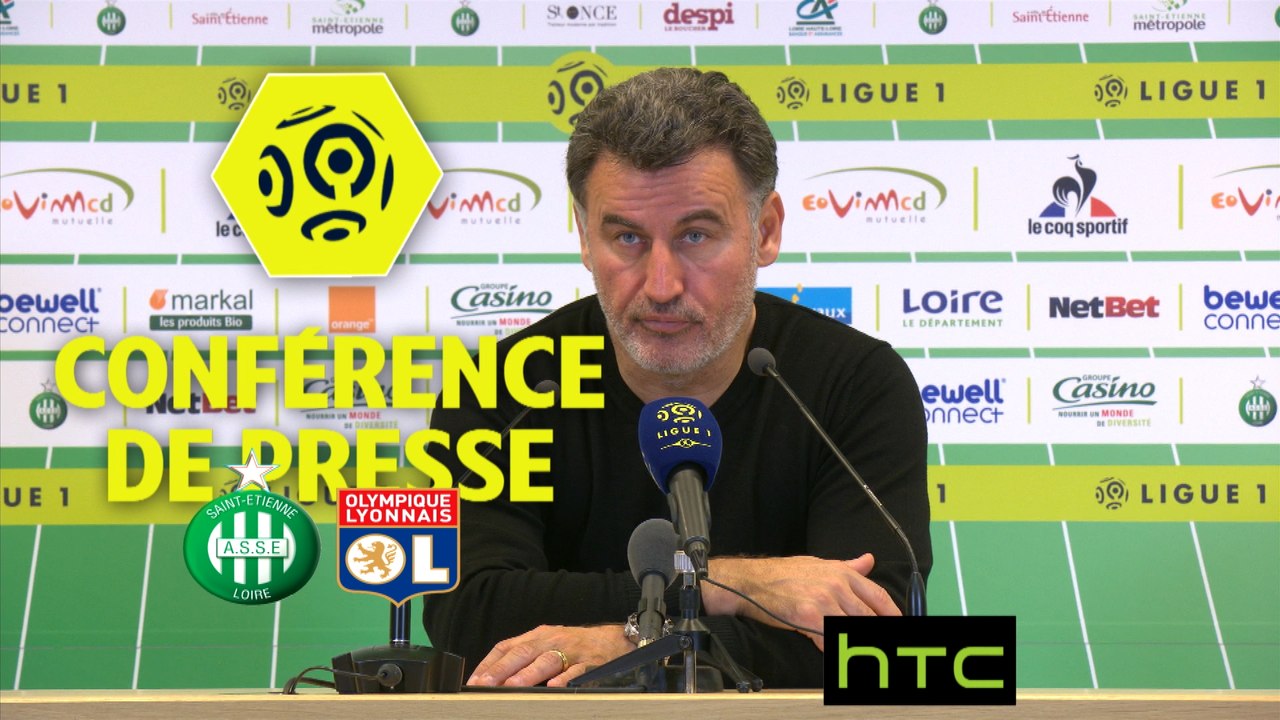 Conférence de presse Christophe  GALTIER (ASSE) - Bruno GENESIO (OL) 23ème journée de Ligue 1 / 2016-17