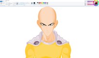 How I Draw using Mouse on Paint - Saitama  OnePunch-Man -