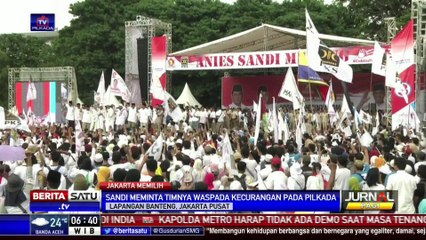 Sandiaga Ingatkan Pendukung Tidak Lengah Saat Pencoblosan