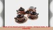 Set of 4 Handmade Copper Turkish Greek Coffee Espresso Cup Saucer Set with Holders Lids c91b9554