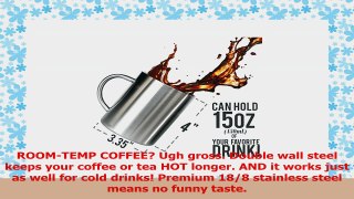 Stainless Steel Double Wall Mugs  Perfect for Coffee and Tea  Set of 2 15oz 450mL 2 249e1ba2
