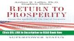 Get the Book Return to Prosperity: How America Can Regain Its Economic Superpower Status Kindle