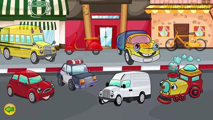 Cars for Kids Transportation sounds - names and sounds of vehicles Learning videos