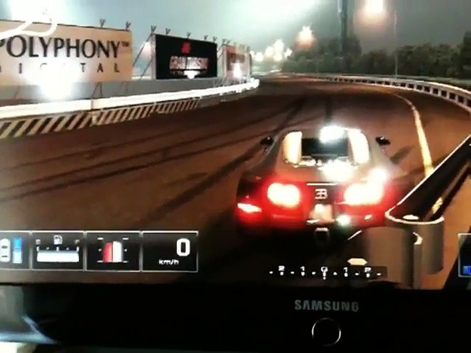 Top Speed GT5 Bugatti Veyron 455 Kmh on Special Stage Route 7 without cone - Gran Turismo 5